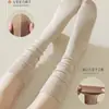 Calcetines Altos para Mujer Otoño/Invierno Calcetines Largos de Algodón con Zapatos de Cuero Pequeños Primavera/Otoño de Media Pantorrilla Adelgazantes Versátiles para Todas las Estaciones Calcetines Largos de Caña Alta