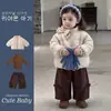 Ropa para Niñas Estilo Dulce Chaqueta Acolchada de Algodón Invierno Nueva Chaqueta Acolchada Floral para Niños Top Grueso Cálido para Bebé Niña
