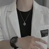 2025 Novo Colar Masculino Criativo da Moda Tendência Estilo Coreano Conjunto de Joias Corrente Simples Transfronteiriço