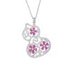 Nuevo Estilo Europeo y Americano tiktok Mismo Estilo Venta Caliente Color Retro Tesoro Doble Color Piedra Diamante Calabaza Colgante Collar Temperamento
