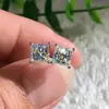 Ventas Directas de Fábrica Moda Coreana Joyería Nueva Amazon Aliexpress Populares Pendientes Cuadrados de Circonita de Cristal