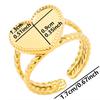 Anillo Europeo y Americano Transfronterizo en Forma de Corazón para Mujer Estilo Frío Nicho Simple Abertura sin Color Ajustable Anillo de Acero Inoxidable