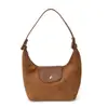 Bolsa de Mão Suede Maillard Super Quente Feminina 2026 Novo Estilo Coreano Estampa de Leopardo Casual Ombro Transversal Bolsa Bolinho