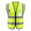 Colete Refletivo com Texto Impresso para Canteiros de Obras, Roupa de Trabalho de Segurança, Faixas Refletivas de Proteção, Colete Refletivo