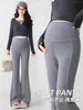 Pantalones largos de maternidad microacampanados para mujer, que no aprietan la barriga, nuevo modelo de verano 2026, ajustables, leggings sin soporte para usar sobre otras prendas