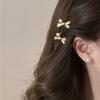 Doce Cool Bow Metal tamanho pequeno Grampo de Orelha Lateral das Mulheres Grampo de Orelha Sem Marca Franja Franja Grampo de Cabelo Grampo de Cabelo Hairpin Acessórios para o Cabelo