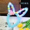 Diadema de Conejo con Orejas de Plumas Luminosas de Peluche de 14 Luces Juguete para Mercado Nocturno, Lugar Turístico, Concierto Fabricante de Accesorios para la Cabeza Venta al por Mayor Intermitente
