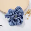 Goma de pelo fruncida retro francesa de verano, pasador de seda de color liso, versátil para moños, venta al por mayor, no daña el cabello