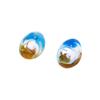 Joyería de Moda de Comercio Exterior Europea y Americana, Temperamento Joker, Nube de Simulación, Colorido, Aretes de Resina de una Sola Capa