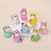 Brinquedo Figura de Animal Transparente para Carro Tendência Spinner Resina Fofo Acessório de Chaveiro DIY