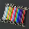 En stock suministro cuerda de resorte de plástico llavero de metal cuerda de resorte de plástico EVA cuerda de resorte anti-pérdida venta al por mayor