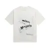 Serie de camisetas casuales de algodón puro de manga corta, unisex, de marca moderna, con tres etiquetas completas, patrón digital transfronterizo Margiela, cuello redondo