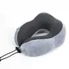 Venda Direta da Fábrica Almofada em U Espuma de Memória Portátil Viagem Almofada de Avião Protetor de Pescoço de Carro Almofada Criativa em U para Pescoço Atacado