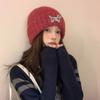 [Mi cabeza no es redonda] gorro tejido de cachorro para niños otoño e invierno 2024 nuevo para mostrar la cara cabeza pequeña grande circunferencia gorro de lana