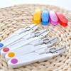 Gadget de tejido de lana-tijeras transparentes con funda tijeras de bordado cortador de hilo en forma de U 4 colores aleatorios pelo