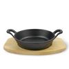 Fabricantes de fonte de ferro fundido mini frigideira antiaderente sem revestimento frigideira de comércio exterior única 16cm 18cm frigideira de orelha dupla
