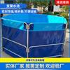 Estanque de Peces de Lona, Tela Impermeable Plegable con Marco, Piscina Grande Espesa para Cría de Camarones al Aire Libre, Se Puede Almacenar
