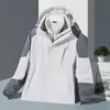 Chaqueta 3 en 1 para exteriores: Clásico Cortavientos, Con Capucha, Resistente a Manchas, Impermeable, Duradero, Esencial para Senderismo, Montañismo y Ciclismo