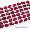 Dongzhou Diamante para Uñas Rosa Rojo Punto de Diamante Accesorios para Joyería DIY Forma Ovalada Especial Uña Portátil Diamante para Uña Venta al por Mayor