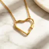 Accesorios de Joyería Cruzada Acero Inoxidable Forma de Corazón Hebilla de Tornillo Desenroscable Hebilla Geométrica Funcional Accesorios para Hebilla de Collar