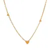 Collar de Acero de Titanio Pequeño Amor Lindo y Exquisito de Verano para Mujer Moda Diseño de Lujo Ligero Cadena para Clavícula Accesorios de Moda