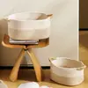 Cesta de Armazenamento de Brinquedos Tecida para Crianças Cesta para Guardar Diversos Domésticos Cosméticos de Mesa Lanches Artefato de Armazenamento