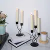 Suporte de Vela de Metal Estilo Europeu Adereços de Casamento Jantar à Luz de Velas Simples Mesa de Jantar Francesa Casamento Ocidental Decoração de Luxo