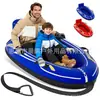 Flotador Inflable para Nieve, Trineo de Nieve para Dos Personas, Cubierta de Tela Engrosada Resistente al Frío de PVC, Asiento Doble con Respaldo