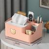 Caja de pañuelos de escritorio con forma de oso, caja de almacenamiento de papel para el hogar, sala de estar, comedor, mesa de centro, caja de papel multifuncional sencilla y nórdica.