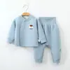 Conjunto de Dos Piezas para Bebé Otoño/Invierno: Conjunto de Ropa de Otoño Grueso, Cálido y Forrado de Felpa con Ropa Interior para Bebé de Cintura Alta