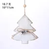 Enfeites de Natal de desenho animado transfronteiriços, pingentes de pelúcia de madeira, decorações de rena e estrela, enfeites para pendurar na árvore de Natal