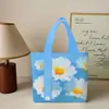Bolsa de Lona Tipo Tote Estilo Nuevo Margarita de Verano, Fresca y Sencilla, Versátil para el Trabajo y los Viajes