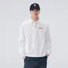 Ropa para Hombre Fengshe / Camisa Polo para Hombre de Primavera y Otoño, Camiseta de Manga Larga para Hombre, Corte Holgado, Cuello Camisero, Sudadera con Forro Polar, Camiseta Polo