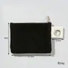 Cartera de monedas de gran capacidad Amazon hecha a mano DIY bolsa de lona 100% algodón color sólido cremallera engrosada bolsa de almacenamiento bolsa de mezclilla