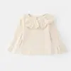 Camiseta de Manga Larga de Otoño para Niña 2026 Nuevo Estilo Primavera-Otoño Moda Infantil Camiseta Básica Top de Otoño para Bebé 6022