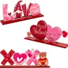 Decoraciones de Mesa Temáticas de Amor para el Día de San Valentín Transfronterizas, Manualidades de Madera para Escritorio DIY, Adornos del Día de San Valentín, Venta al por Mayor de Fabricantes