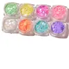 Novas Unhas Cor de Doce Lantejoulas Aurora Fluorescente Macaron Joias para Unhas Glitter Lantejoulas Fábrica Atacado