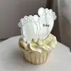 Marcação a Laser Transfronteiriça Decoração de Bolo em Acrílico Decoração Criativa de Bolo de Aniversário de Bebê Decoração de Mesa de Sobremesa de Festa
