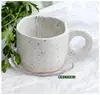 Taza de Foto para Uñas con Tinta Salpicada taza estilo Harajuku ins Taza de cerámica para agua chicas popular en línea valor de color coreano