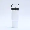 Vaso de Acero Inoxidable 304 de 30 oz con Asa, Doble Pared, Aislado al Vacío, Portátil para Exteriores, Botella de Agua Deportiva
