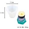 Molde de resina epoxi de cristal para bricolaje, molde decorativo para velas de aromaterapia, molde cilíndrico de silicona con espejo para candelabro