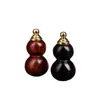 Frasco Giratorio de Calabaza Ébano para Rapé con Junta de Bambú Tallada, Florero Hueco Incrustado con Latón, Simbolizando Prosperidad y Ascensión