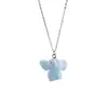 Colares Série de Animais Fofos Flocados Transfronteiriços Corgi Bichon Elefante Azul Coelho Panda Pingente Colares Outono e Inverno