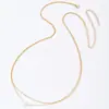 Joyas de Venta Caliente Transfronterizas Europeas y Americanas Moda Todo-Combinación Perla Doble Capa Acero Inoxidable Cadena para la Cintura Moda de Verano para Mujer Sexy