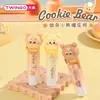 Fabricante Tian Gao al por mayor Goma de borrar de oso cookie Empujar-Tirar Oso Lindo Cabeza de Oso Goma de borrar telescópica Stationery de corrección portátil