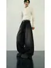 Jeans Oversize Bordados de Nicho Retro Americano para Hombre, Limpios Holgados Casuales de Primavera y Otoño, Pantalones Curvos Estilo Vintage