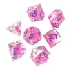 Dados de Resina Jogo de Mesa DND Dungeons & Dragons COC Roleplaying TRPG Cthulhu Poliédricos D4-D20 Conjunto de 7 Peças