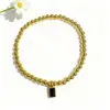 Pulsera Rectangular Colorida Hecha a Mano con Cuentas, Estilo Simple de Lujo de Nicho, Pulsera Elástica Versátil de Cobre, Joyería para Mujer