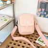 Bolsa de Tela Pequeña para Mujer Estilo Japonés Ins Lindo Lazo Bolso de Hombro para Estudiante Estilo Chica Suave Estilo Mori Estilo Chica Cartera Pequeña