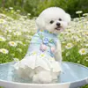 Roupas e Saias para Filhotes, Novos Estilos de Verão para Cães Pequenos, Vestidos Finos, Vestidos Finos para Pets, Saias de Renda com Tela para Gatinhos